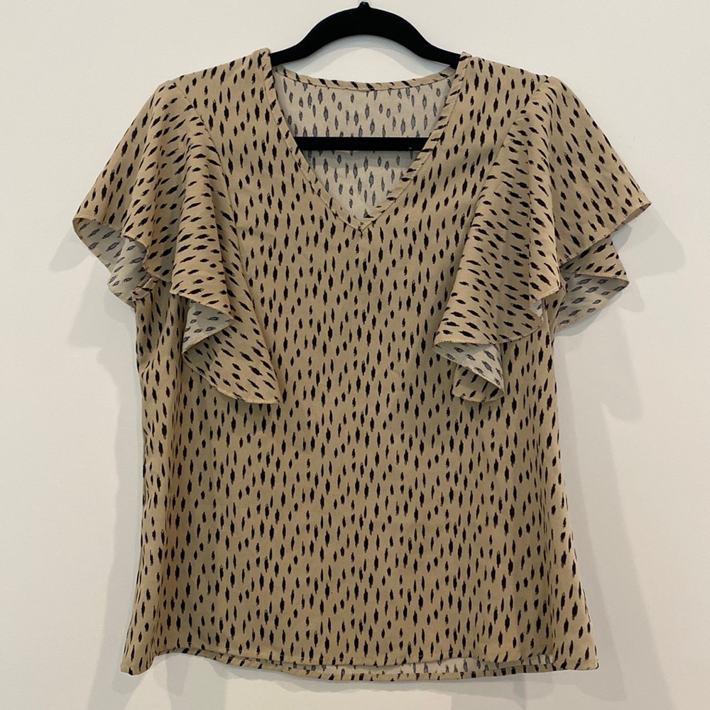 SHEIN Cheetah Pattern Blouse Size Medium